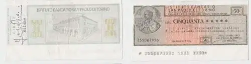 50 Lire Banknote Italien Italia Istituto Bancario San Paolo di Torino (151370)