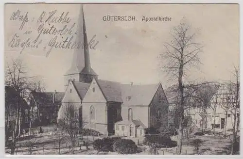 97279 AK Gütersloh - Apostelkirche, Straßenansicht 1931