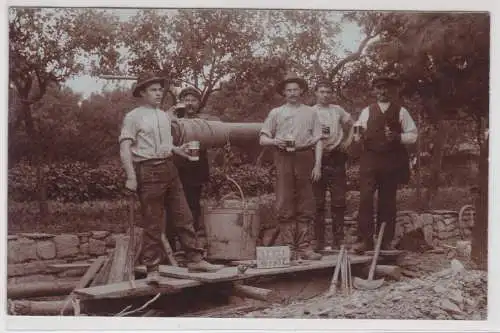 84714 Foto Ak Brunnenbohrer in Siebigerode 1907