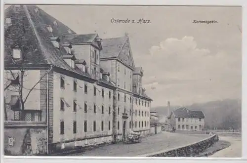 17081 Ak Osterode am Harz - Partie am Kornmagazin 1914