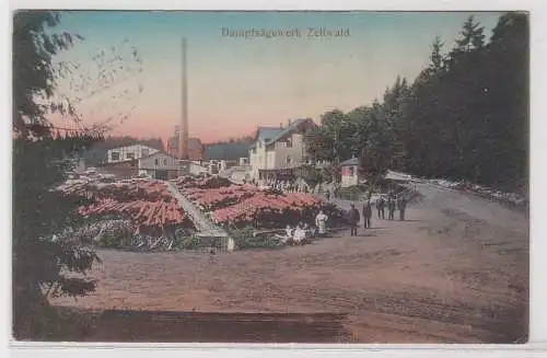 82946 Ak Dampfsägewerk Zellwald bei Siebenlehn 1911