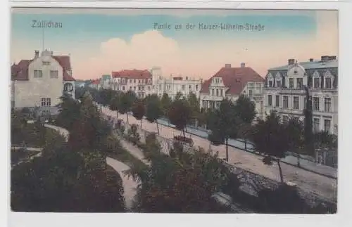 81173 Ak Züllichau (Sulechów) - Partie an der Kaiser-Wilhelm-Straße 1915