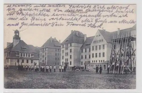 28702 AK Cüstrin-Neustadt (Kostrzyn nad Odrą) - Pionier-Kaserne 1914