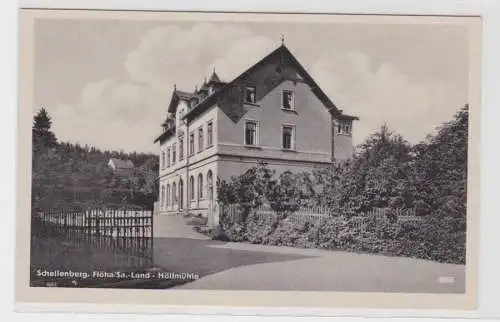 81455 Ak Schellenberg Flöha in Sachsen Höllmühle um 1950