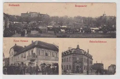 53104 Mehrbild Ak Buttstädt Rossmarkt, neue Straße, Bahnhofstraße um 1920