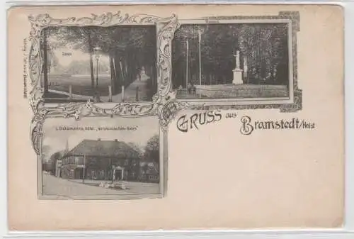 68771 Mehrbild Ak Gruß aus Bramstedt in Holstein Hotel usw. um 1900