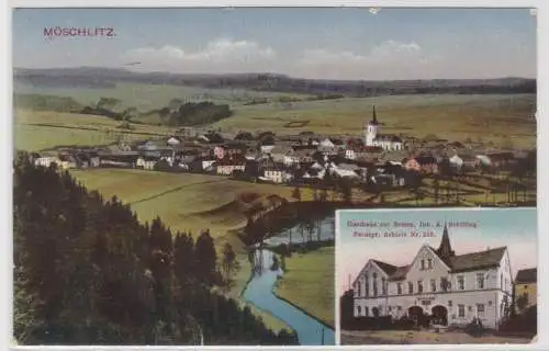 73232 Ak Möschlitz - Gasthaus zur Sonne, Inhaber A. Schilling 1917