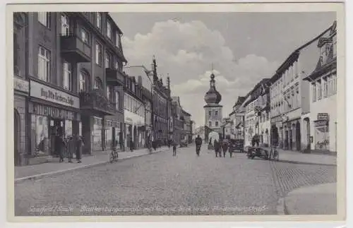 00625 AK Saalfeld /Saale - Blankenburgerstraße mit Tor, Straßenansicht 1939