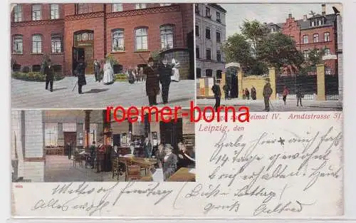 87675 Ak Leipzig Herberge zur Heimat IV Arndtstrasse 51, 1905