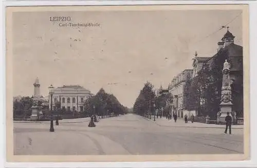 89023 AK Leipzig - Carl Tauchnitz Straße mit mehreren Stadtvillen 1911