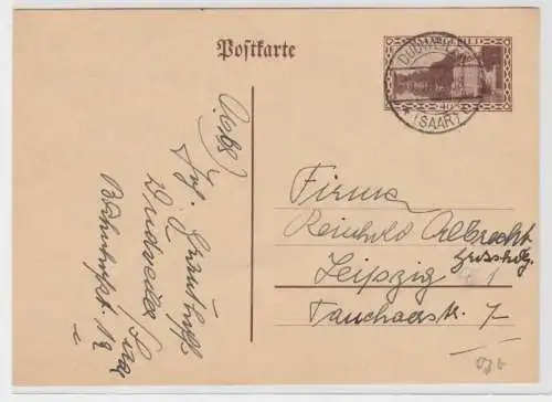 55519 Ganzsachen Postkarte Saargebiet Dudweiler 1932