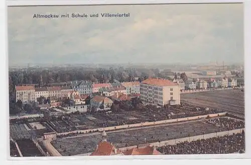 88270 Ak Altmockau mit Schule und Villenviertel um 1920