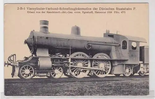 81330 AK Verbund-Schnellzuglokomotive der dänischen Staatsbahn Hannover 1908