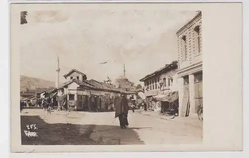 93585 AK Mazedonien (Skoplje?) - Straßenleben, Straßenansicht 1. Weltkrieg