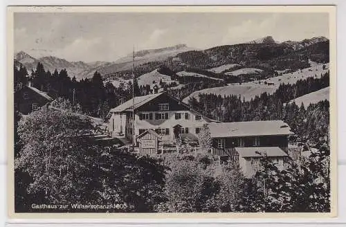 89145 AK Gasthaus zur Walserschanz, 1000m ü. Meeresspiegel, Inh. Gschwender 1935