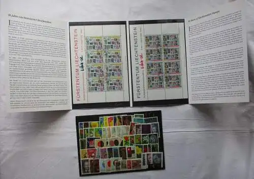 Liechtenstein Briefmarkensammlung postfrisch etwa 700 Euro Frankatur (111298)