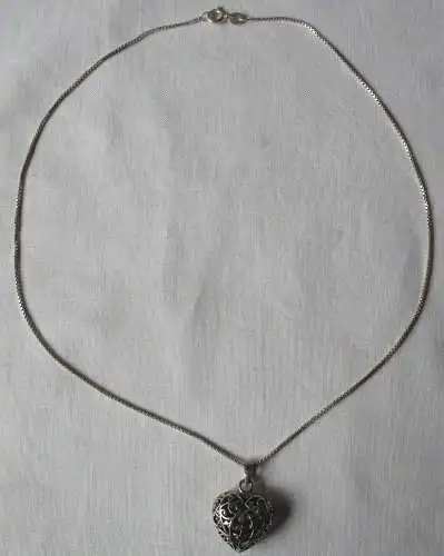Hochwertige 925er Sterling Silber Halskette mit Herzanhänger (144807)