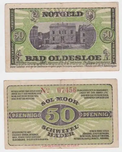 50 Pfennig Banknote Notgeld Stadt Bad Oldesloe ohne Datum (1921) (146705)