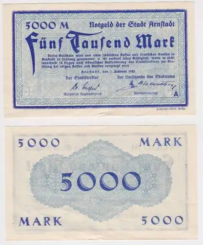5000 Mark Banknote Stadt Arnstadt 7.Februar 1923 (144419)