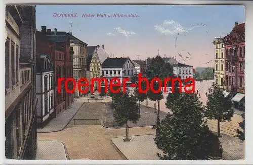 75804 Ak Dortmund Hoher Wall u. Körnerplatz 1920