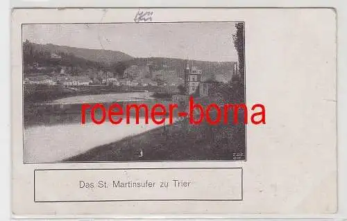 67053 Ak Das St. Martinsufer zu Trier 1917