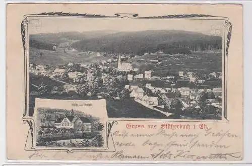 88955 Mehrbild Ak Gruß aus Stützerbach in Thür. Hotel zur Tanne 1903