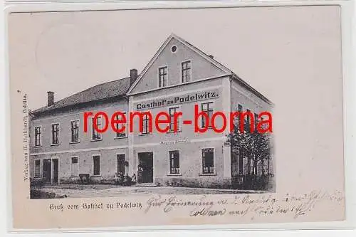 76054 Ak Gruß vom Gasthof zu Podelwitz 1905