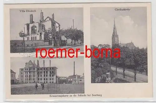 75870 Mehrbild Ak Erinnerungskarte an die Schlacht bei Saarburg Lothringen 1915
