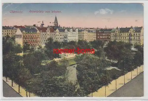 72042 Ak Chemnitz Rosenplatz von Westen 1922