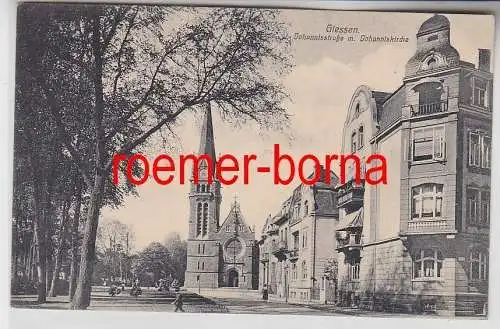 75542 Feldpost Ak Giessen Johannisstrasse mit Johanniskirche 1914