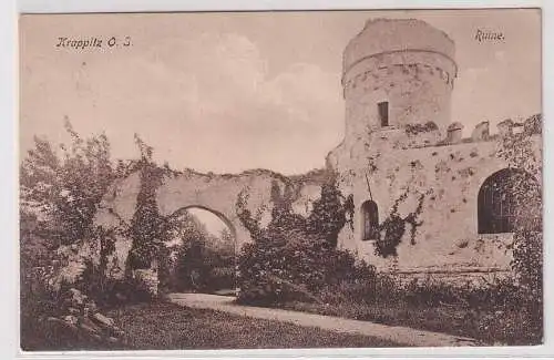 906541 Feldpost Ak Krappitz O.-S. Krapkowice - Ruine 1917