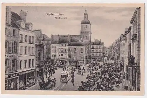 908112 Feldpost Ak Diedenhofen Thionville  - Marktplatz 1918