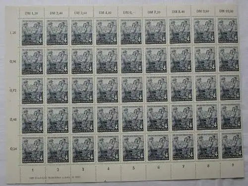 DDR 45er Teilbogen Tag der Briefmarke 1953 Mi 396 postfrisch (163864)