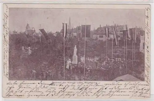 908534 Ak Denkmal der Königin Luise in Magdeburg 1901