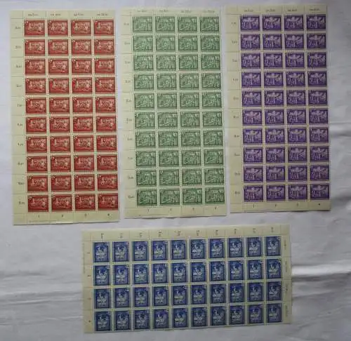 DDR Briefmarken 40er Teilbögen Aufbauprogramm 1952 Mi 303-6 postfrisch (167010)