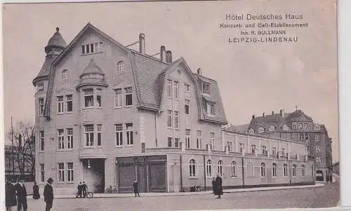 95645 Ak Leipzig Lindenau Hotel Deutsches Haus um 1920