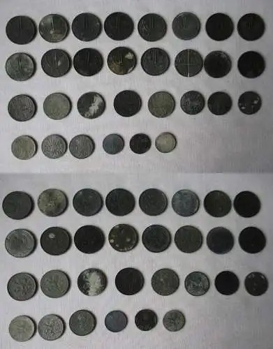 30 x Zink Münzen Böhmen und Mähren Besetzung im 2. Weltkrieg 1940-1944 (165508)