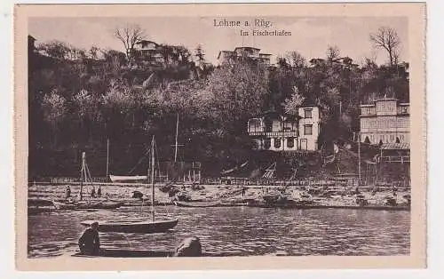 96964 Ak Lohme auf Rügen - Im Fischerhafen um 1920