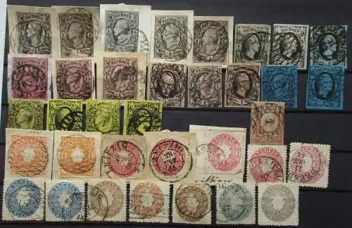 Briefmarken AD Sachsen ab 1851 gestempelt Michelwert ca. 550 Euro (103462)