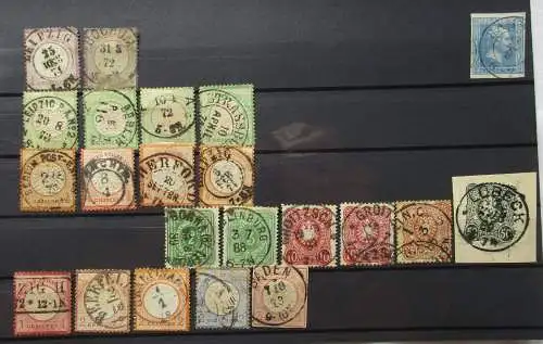 Briefmarken Deutsches Reich 1872-1889 gestempelt Michelwert 1000 Euro (109029)
