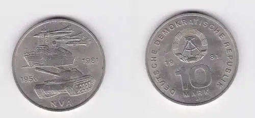 DDR Gedenk Münze 10 Mark 25 Jahre Nationale Volksarmee NVA 1981 (143229)