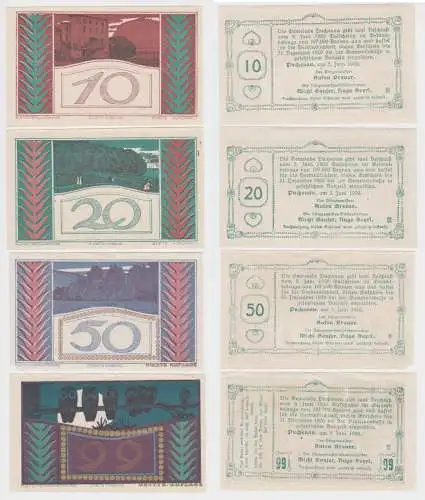 10,20,50 & 99 Heller Banknoten Notgeld Gemeinde Puchenau1920 (154488)