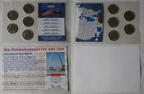 KMS Kursmünzensatz US State Quarters 2003 Denver + Zertifikat (123849)