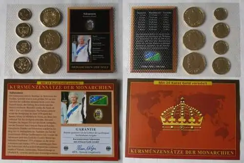 Monarchien der Welt KMS Kursmünzensatz Salomonen + Echtheitszertifikat (124692)