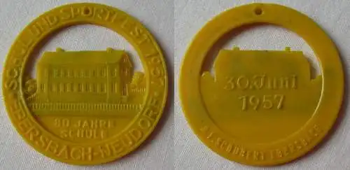 DDR Medaille Schul- und Sportfest 1957 Ebersbach-Neudorf 80 Jahre Schule /153464