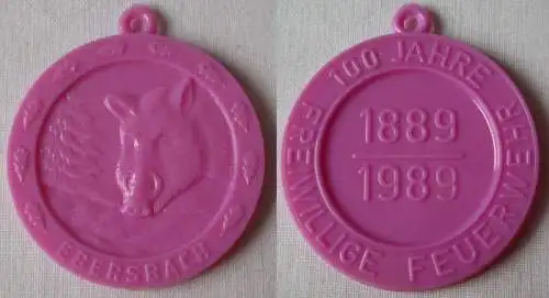 DDR Medaille 100 Jahre Freiwillige Feuerwehr Ebersbach 1889-1989 (153679)