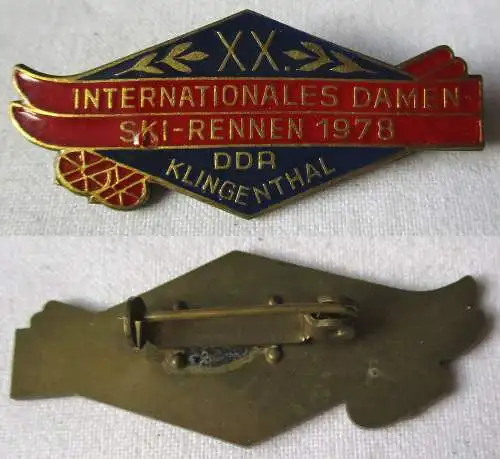 DDR Abzeichen XX. Internationales Damen Ski Rennen Klingenthal 1978 (111294)