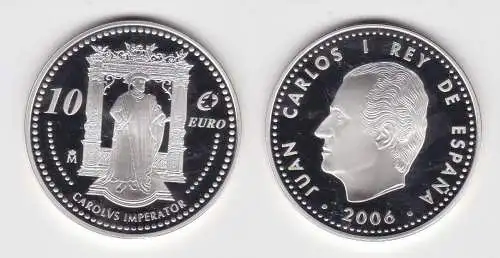 10 Euro Silbermünze Spanien Kaiser Karl 2006 PP (141489)