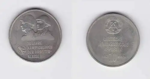 DDR Gedenk Münze 10 Mark 30 Jahre Kampfgruppen der Arbeiterklasse 1983 (135509)