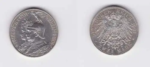 2 Mark Silbermünze Preussen 200 Jahre Königreich 1901 Jäger 105  (130551)